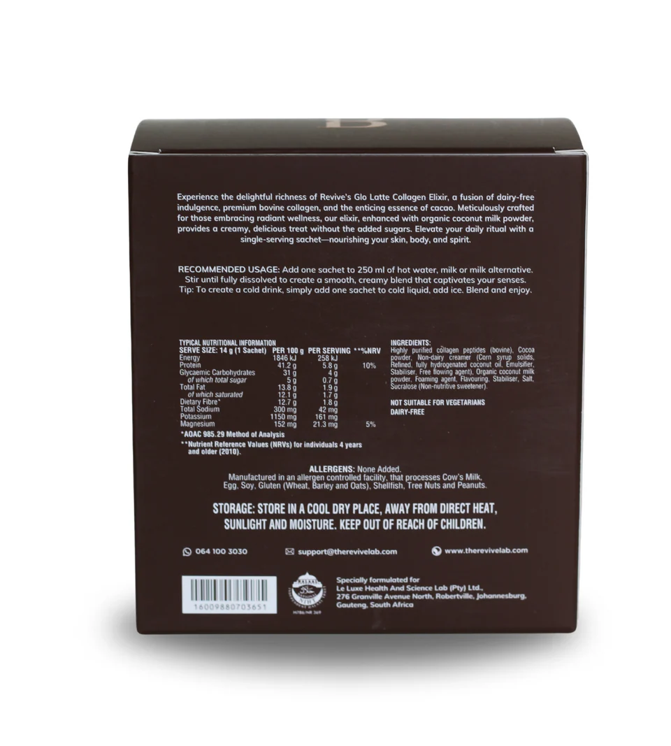Glo Latte Collagen Elixir Sachets - Chocolate Cocoa - Image 2